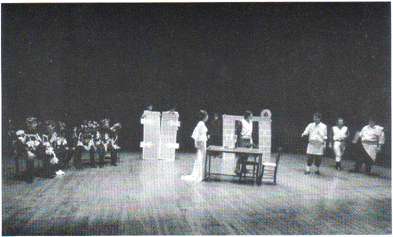 L'ultima fermata nello spettacolo L'uomo del destino − Teatro Storchi, 27 Aprile 1998